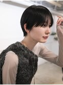 ▽ハンサムショート ミニウルフブリーチなし前髪ミディアム新宿