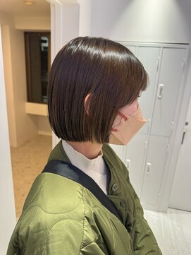 アイコン 博多(ICON.) 切りっぱなしボブ オリーブカラー