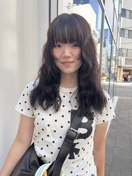 カフ(CAF) CAF FUKO ロングヘア/ドライパーマ/ブラウンカラー/大阪心斎橋