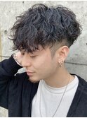 スペインカールスパイラルパーマツイストパーマフェードマッシュ