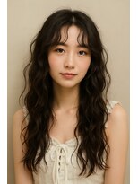 ジュノヘアージャパン 表参道(JUNO HAIR JAPAN)&nbsp;韓国ヘア/ダークアッシュ/ミディアムレイヤーカット/韓国パーマ