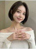 ダークアッシュブラウンレイヤーショートボブA13北浦和30代40代