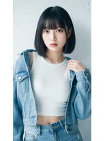 コートフィールエー(CO_T feel.a)&nbsp;清楚さ際立つ☆黒髪ナチュラルストレートボブ