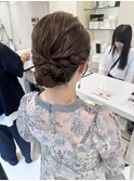 【藤岡】大人上品な編み込みシニヨン