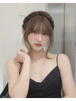 テンダー 川崎(TENDER) ba20213_ベージュブラウンブリーチなし艶髪韓国ヘア編み込みヘア