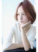ワンサイドボブ*センターパート
