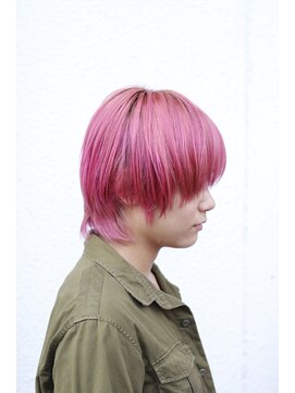 リラ ヘア サロン(rela hair salon) キャンディカラーの艶ピンク×ショート