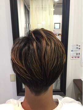 アーク シエル(Ark Ciel) 大人メンズカットブラウン刈り上げツーブロックカジュアル