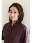 ナチュラルなミディスタイル
