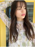 チョコレートブラウン×シースルーバング