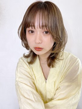 アイティーバイアルバム 八王子店(IT by ALBUM) ふわウルフ_グレージュカラーボブウルフココアベージュ_9131