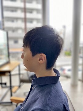 ソイクフ 四条大宮店(SOY-KUFU) MEN'S HAIRアッシュブラックショートマッシュパーマ