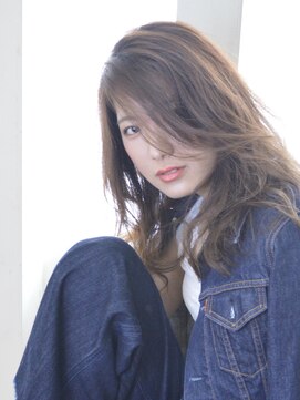 ヘアカフェ コトノハ(hair cafe Kotonoha) 【コトノハ】こなれ ナチュラル ほつれロング小顔　ラフウェーブ