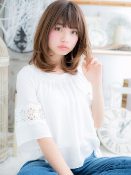 モッズヘア 越谷(mod's hair) ミルクティーブラウン抜け感ヘア小顔ミディc5越谷20代30代40代