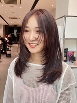 ステア ケース(stair case)&nbsp;簡単ワンカールアレンジ顔まわりレイヤーカット伸ばしかけヘア