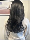 20代30代韓国風くびれヘア暗髪透明感カラー