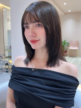 サンド ミュウ 横浜店(sand mieu) ボブディオリーブベージュ髪質改善縮毛矯正フェイスレイヤー