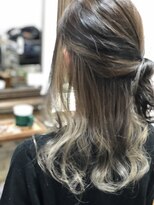 アトリエナガノ(atelier nagano) ニュアンスカラー/センターパート/ツヤ髪スタイル/ブルージュ