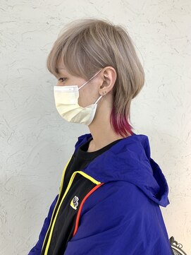 オーセンヘア(AUTHEN.HAIR) インナーカラーピンク＊髪質改善＊プラチナミルクティー