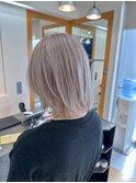 ハイトーンダブルカラーブリーチホワイトベージュブロンド