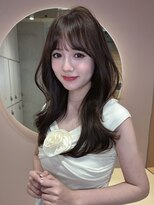 グロー 大宮(GLROW) 韓国風くびれ巻き 韓国ヘア レイヤーカット ヘーゼルベージュ