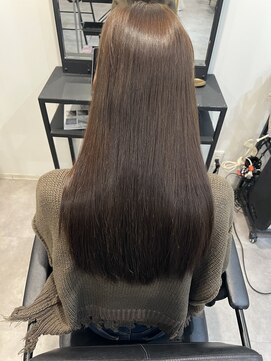 ナンバー(number+) 艶感UP♪髪質改善ストレート×チョコレートブラウン