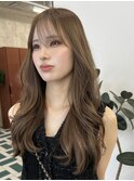栄カットカラー透明感ナチュラルロング