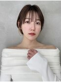 大人ガーリー/ダークアッシュ/似合わせカット/レイヤーショート
