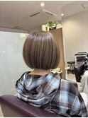 【L by first】明るい白髪染めでミルクティーベージュ