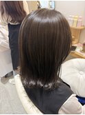 透明感たっぷり暗髪！ダークブルーグレー