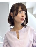美髪ボブレイヤー/レイヤーボブ／切りっぱなしボブ／顔まわり
