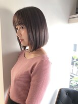 ヌイ 横浜(nui) パールアッシュボブ_厚めバングローライトスリークボブ