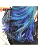 ミントグリーン×ブルーインナーカラー