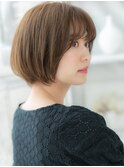 大人かわいいバレイヤージュ透け感小顔ボブa越谷20代30代40代