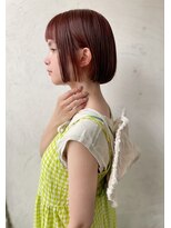 Siena ヘルシーワインレッドカラー×シアーボブ　渋谷