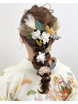 ヘアデザインロアール 元町店(Hair Design LOIRE) 編みおろし×ドライフラワー