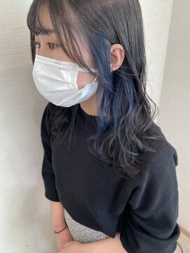 リアン 熊谷本店(Rien) 青インナーカラー