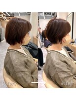 ロンドプロフィール 浦和(Lond profil)&nbsp;Lond.海気　大人丸みショート　Before After