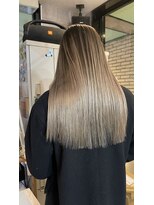 ラフ(LAFF)&nbsp;#バレイヤージュ#グレージュカラー#ボブウルフ#ココアベージュ