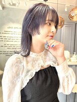 ロンドジェネルーズ 柏(Lond generous)&nbsp;【小林翼】ウルフカット　ブリーチカラーでパープルバイオレット