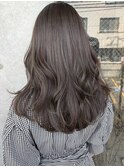 [ANDREY]グレーベージュ/レイヤーロング/前髪パーマ黒髪カタログ