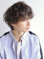 【ANDREY】アッシュブラック/ハイライト/マッシュパーマ/ウルフ