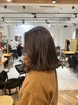 小森谷,切りっぱなしボブエアリーロング,美髪,ピンクブラウンg15