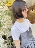 ナチュラルボブ/ベージュ系透明感カラー