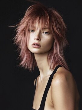 アルトリスト(Altruist Aging×HAIR&SPA) ★ダークアッシュ大人ガーリーボブ着物ミディアムレイヤーカット