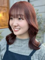 レリコ ニド(Relico-nid)&nbsp;髪質改善20代30代 大人可愛い ピンクブラウンレイヤー 京都烏丸