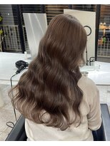 ブレンド 渋谷(BLend) ホワイトグレージュミニウルフデジタルパーマチェリーブラウン