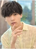 ニュアンスパーマブルーブラックウルフシャドウパーマ渋谷原宿