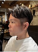 スパイラルパーマ×センターパート