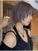 ショートボブ/ブリーチカラー